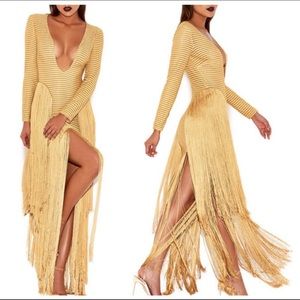 NWT! House of CB Dakota Ultimate Fringe Dress! Limited Edition!